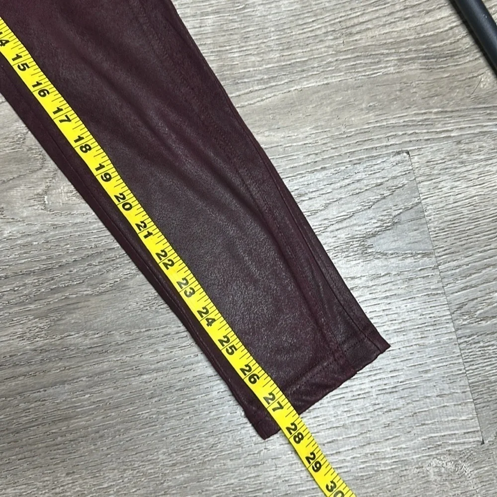 Free People Midnight Vegan Faux Suede Leggings Burgundy Sz XS